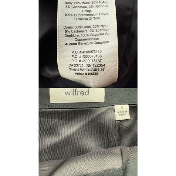Aritzia Wilfred Dorine Front Wrap Wool Blend Mini Skirt - Picture 12 of 12